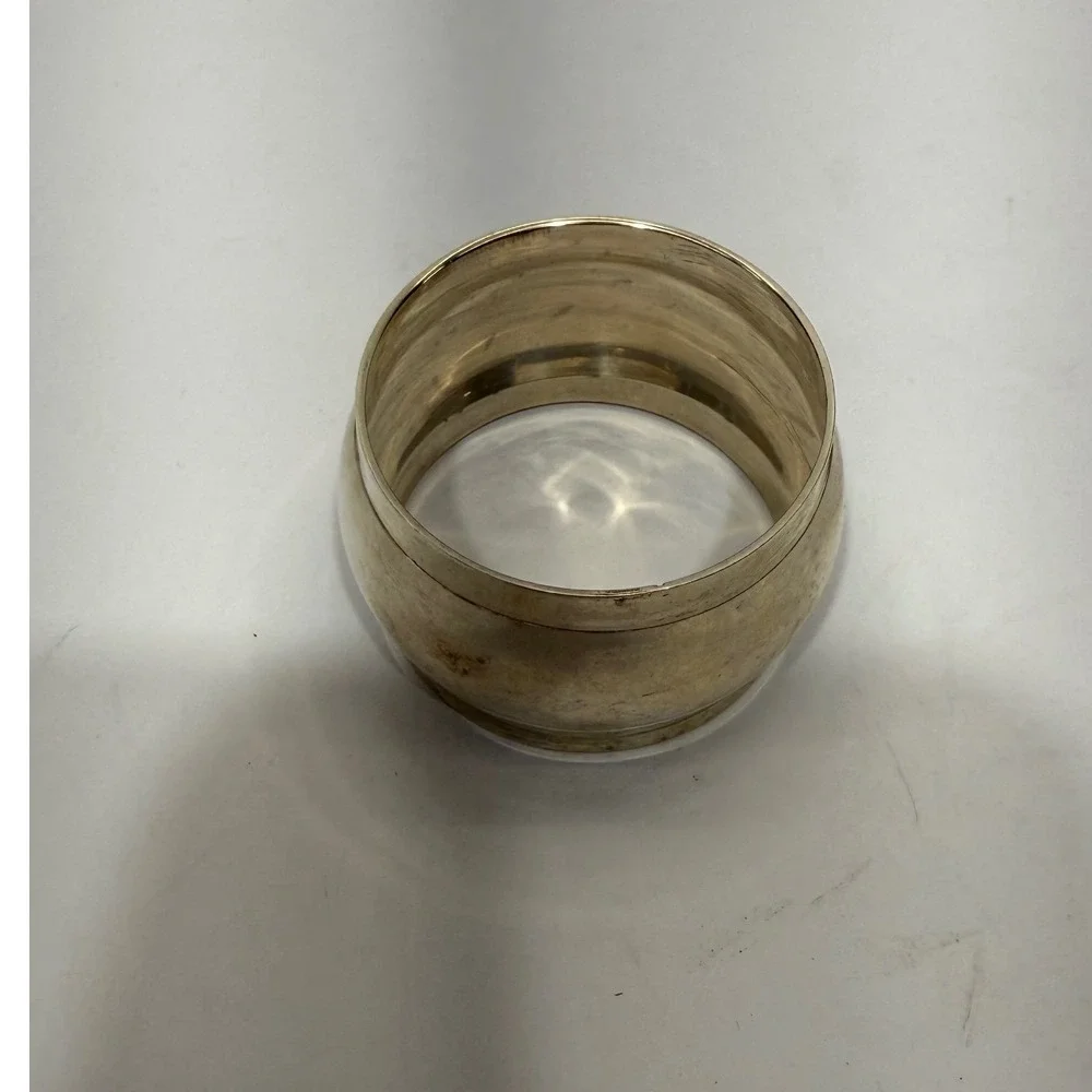Wieboldt's Vintage Silver Metal Napkin Rings Set of 12 Round Barrel India